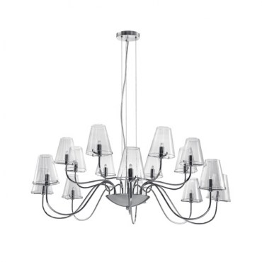 Люстра подвесная Lightstar 758164 DIAFANO 16х40W Chrome/CLEAR